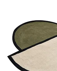 Rug SAKARO Dark Green ø 160 cm Wool_1131806