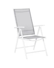 Set med 6 trädgårdsstolar CATANIA Metall Grå_741395