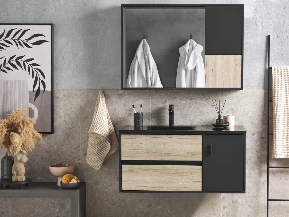 Bathroom Vanity Set TERUEL Black