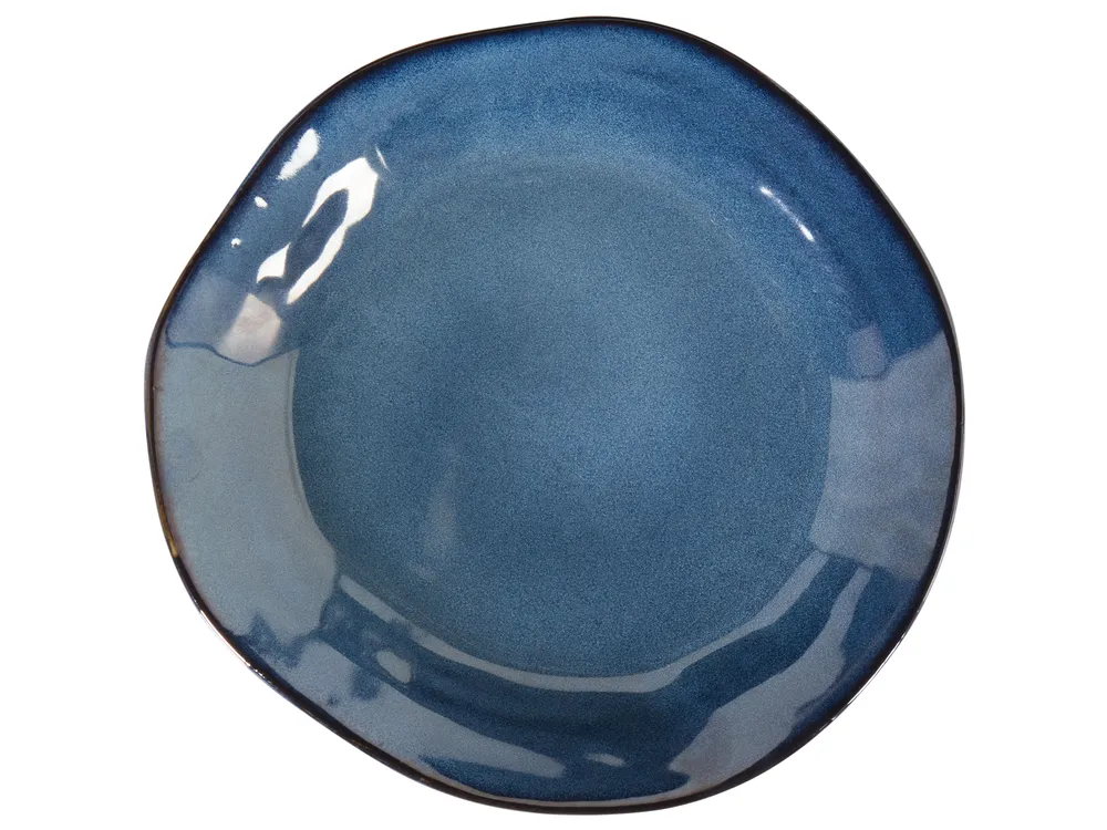 Set of 16 Dinnerware HAWTHORN Stoneware Blue_957380