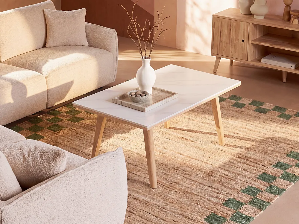 Coffee Table WALKER White Marble