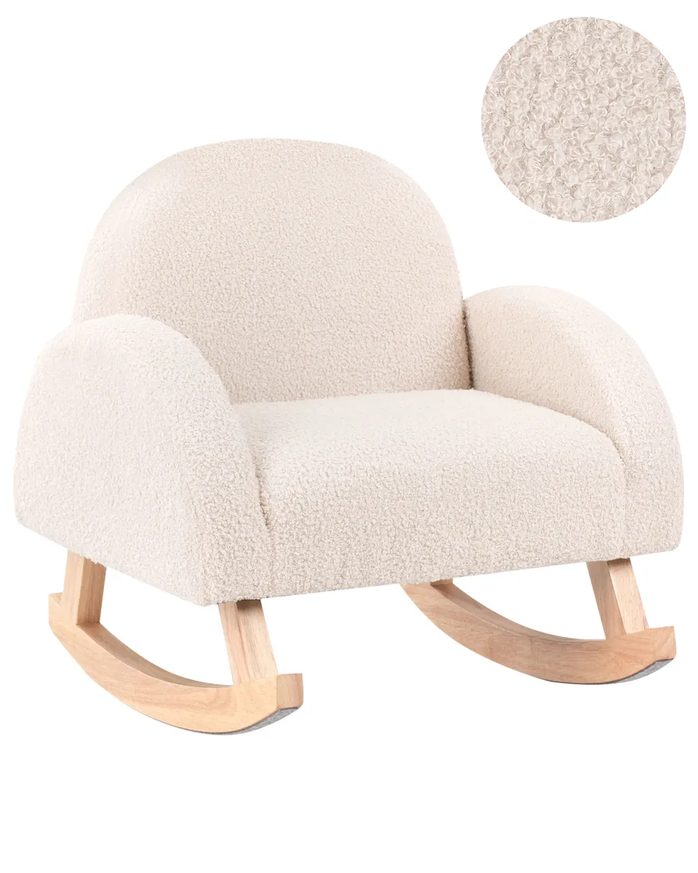 Kids Rocking Chair HUG Boucle Light Beige