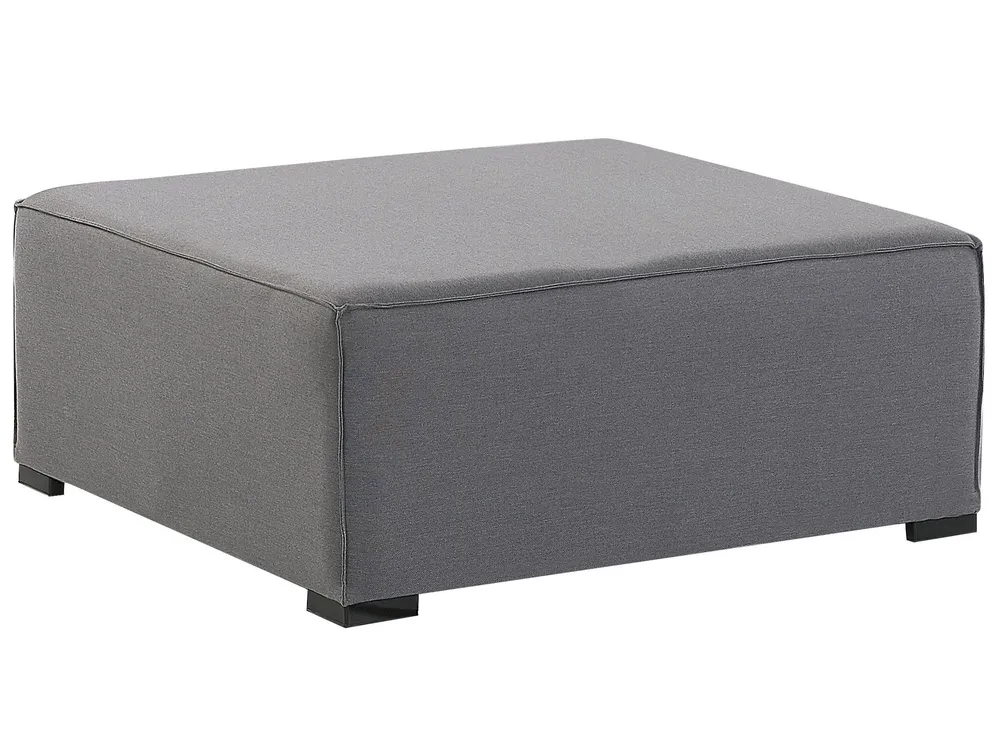 Garden Corner Sofa with Ottoman 7 Seater AREZZO Modular Grey Left Hand_778120