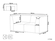 Moduulisohva 2-istuttava LEMVIG Vakosametti Tumma beige_1053273