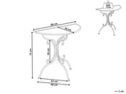 Bistropöytä NURRA 80 cm 36 cm Metalli Harmaa_1002700