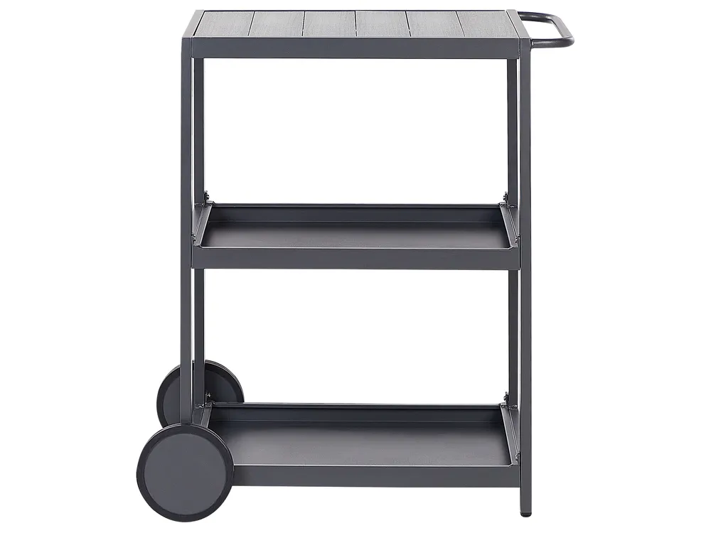 Outdoor Kitchen Set with Sink ORTISEI Graphite Grey Metal_934827