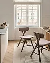 Ruokatuolisetti 2 kpl LELAND Puu Ruskea/ruskeanharmaa