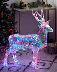 Outdoor Decoration Smart LED with App POLARIS 90 cm Reindeer Multicolour_887159