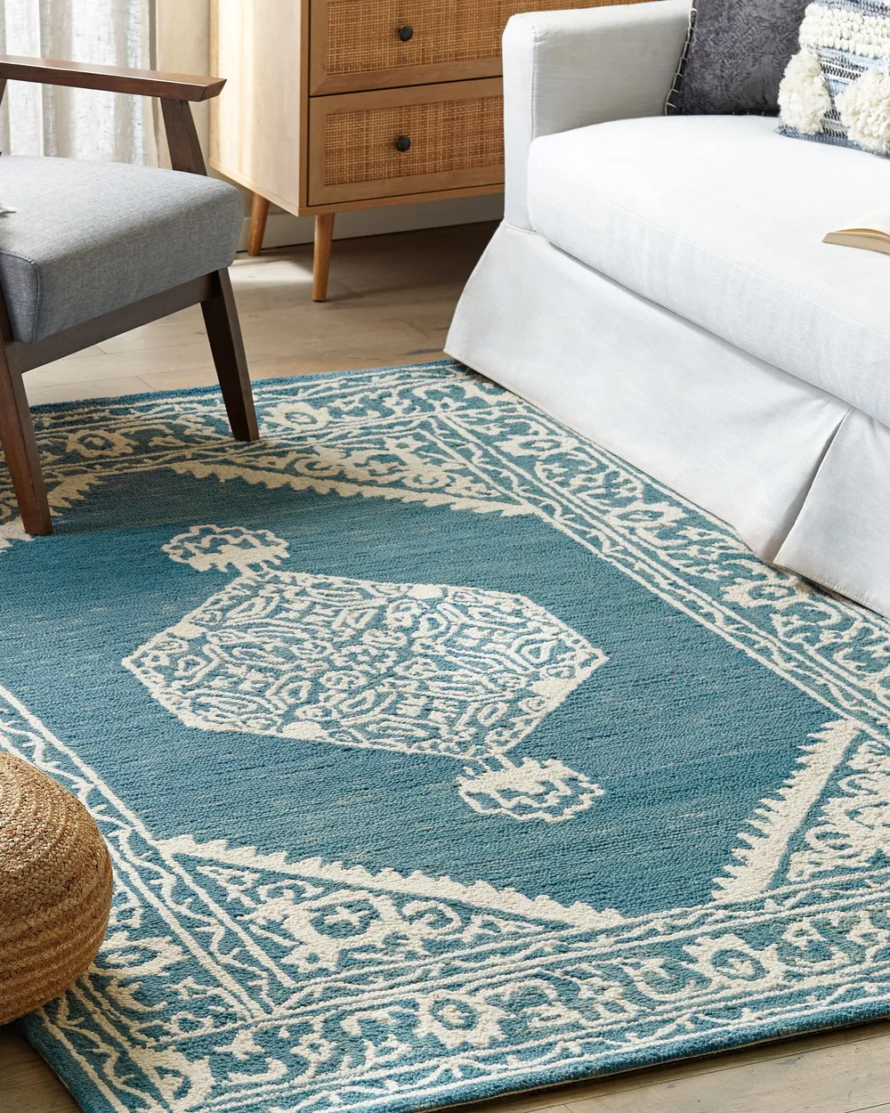 Rug GEVAS Blue 140 x 200 cm Wool