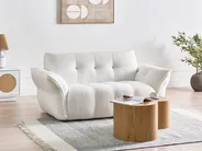Sofa 2 Seater HALBA Boucle White_1002539
