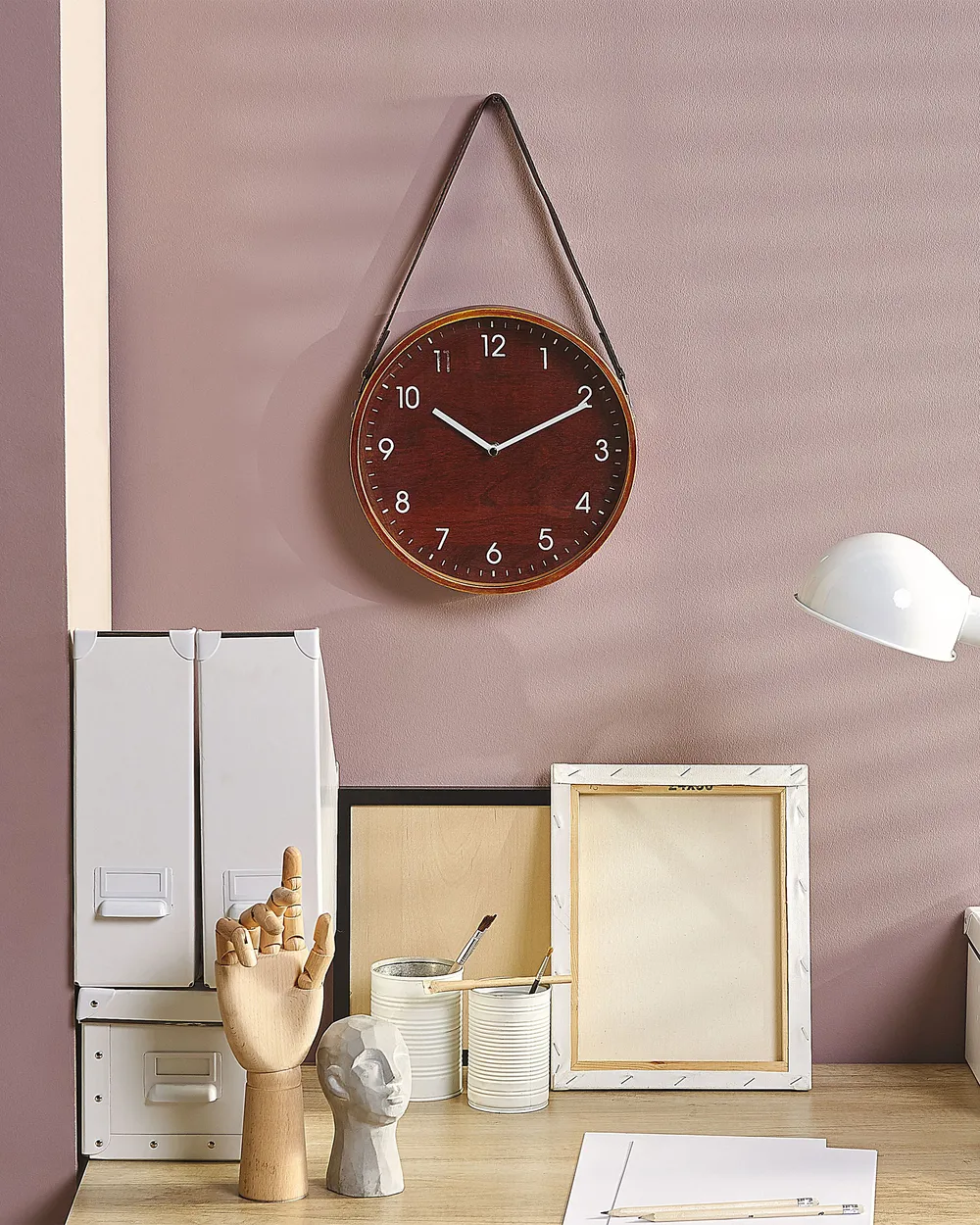 Wall Clock RENENS 26 cm Brown