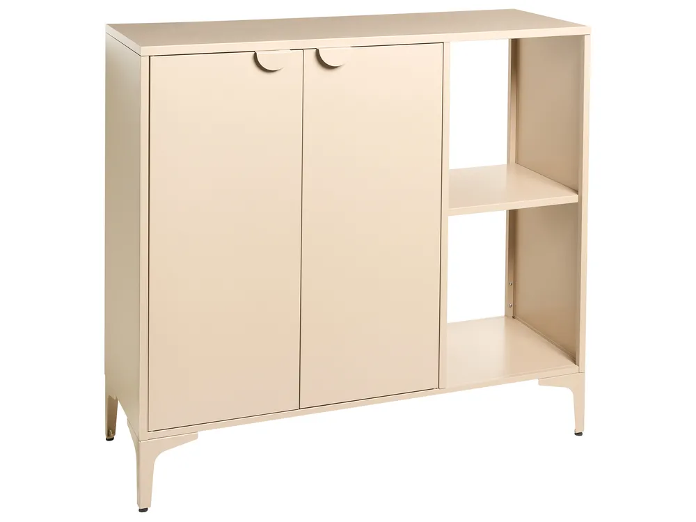 2 Door Sideboard ARDURA Metal Beige