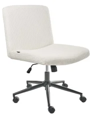 Desk Chair GEDDES Corduroy White_1010154