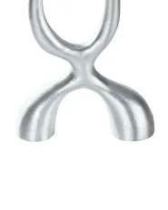 Ljusstake FAMOES 41 cm Metall Silver_968303