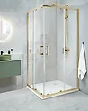 Suihkunurkka TELA 90 x 90 x 185 cm Kulta