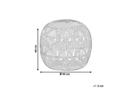 Pouffe Macramé KAYSERI Cotton Grey_782123