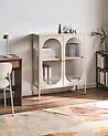 Vitriinisenkki SARRE 90 cm Metalli Beige