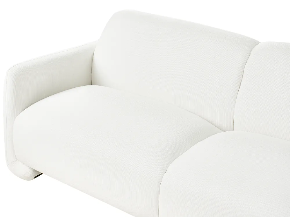 Living Room Set 4 Seater SALAND Fabric White_970971