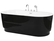 Kylpyamme vapaasti seisova EMPRESA 170 x 80 cm varusteilla Musta_811219
