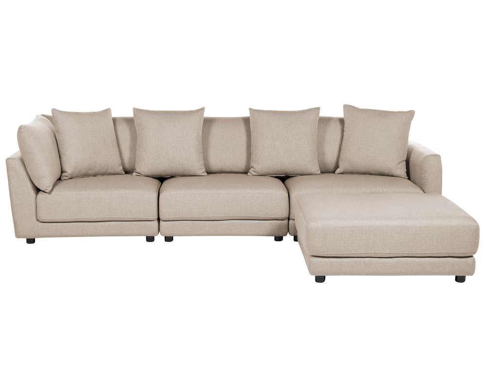 Soffa 3-sits SIGTUNA med fotpall Beige