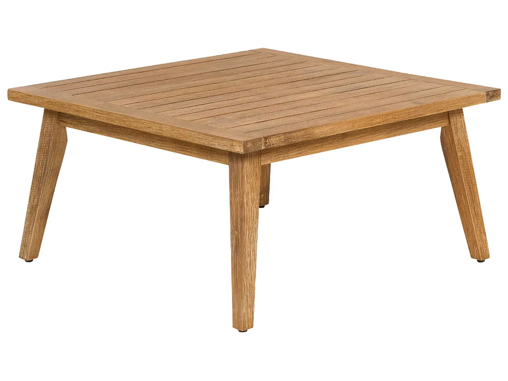 Garden Corner Sofa with Table 5 Seater ALCAMO Acacia Wood Light Beige Left Hand_862450