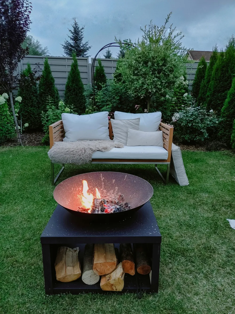 Fire Pit TANARA Metal Black_831247