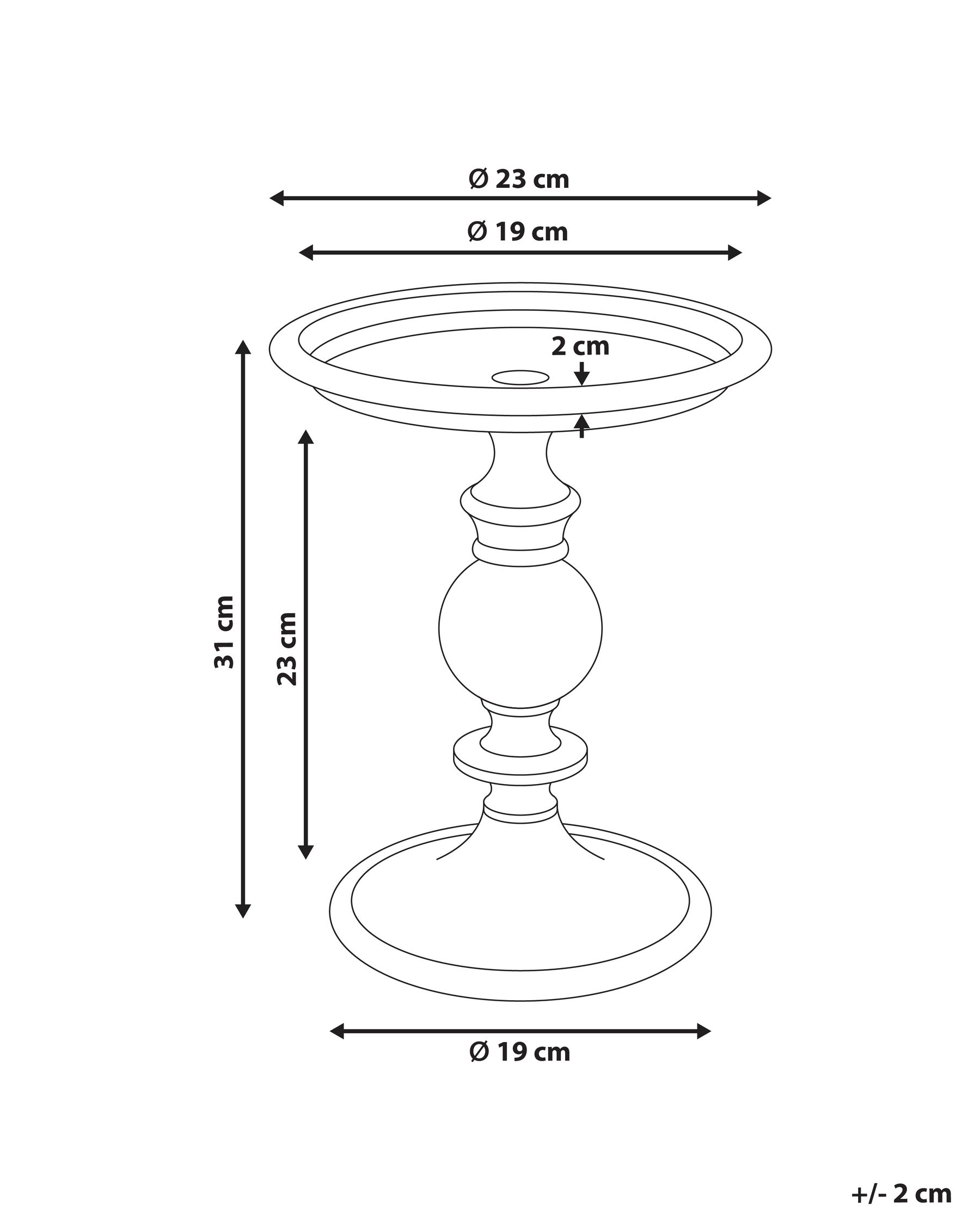 Candle Holder VODNO 31 cm Metal Gold_1012875
