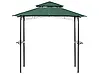 Paviljonki NARO 240 cm x 148 cm Metalli Tummanvihreä