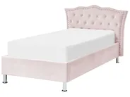 Ottoman Bed METZ Velvet Pastel Pink 90 x 200 cm (EU Single)_861420