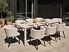Uttrekkbart spisebord til hagen ARDESIO 160/220 cm 90 cm Metall Beige