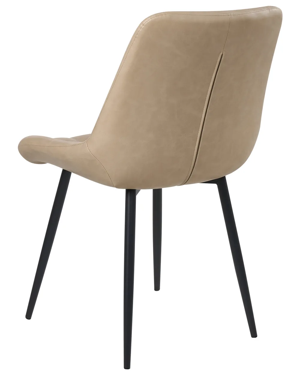 Set of 2 Dining Chairs MELROSE Faux Leather Beige_1042799