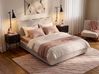 Ottoman Bed NANTERRE Fabric Light Beige 160 x 200 cm (EU King Size)