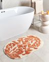 Bath Mat DERIK Orange 60 x 90 cm Cotton