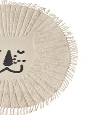 Kids Rug BADHANI Beige ø 140 cm Cotton_903840