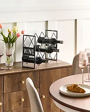 Wine Rack BALLYBAY Metal Black_1184107