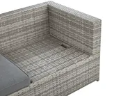 Garden Corner Sofa with Table 5 Seater SABBIA Modular PE Rattan Light Grey Left Hand_808991