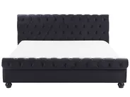 Waterbed Velvet AVALLON 180 x 200 cm (EU Super King) Black_846927