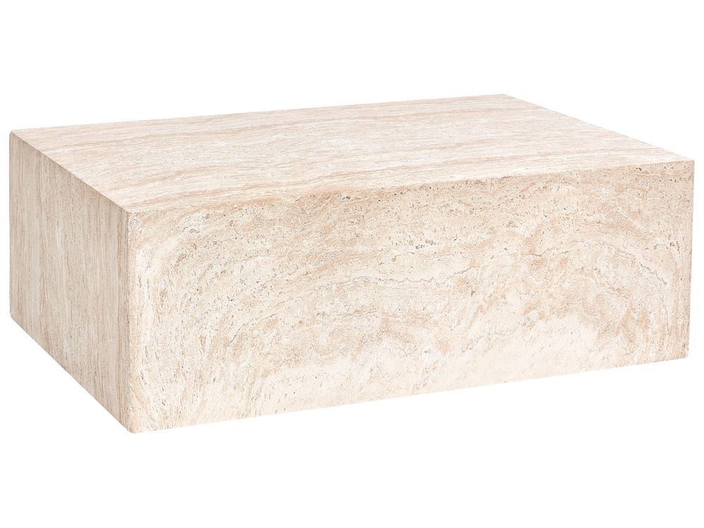 Sofabord NOBRES 90 cm 66 cm Travertin-effekt