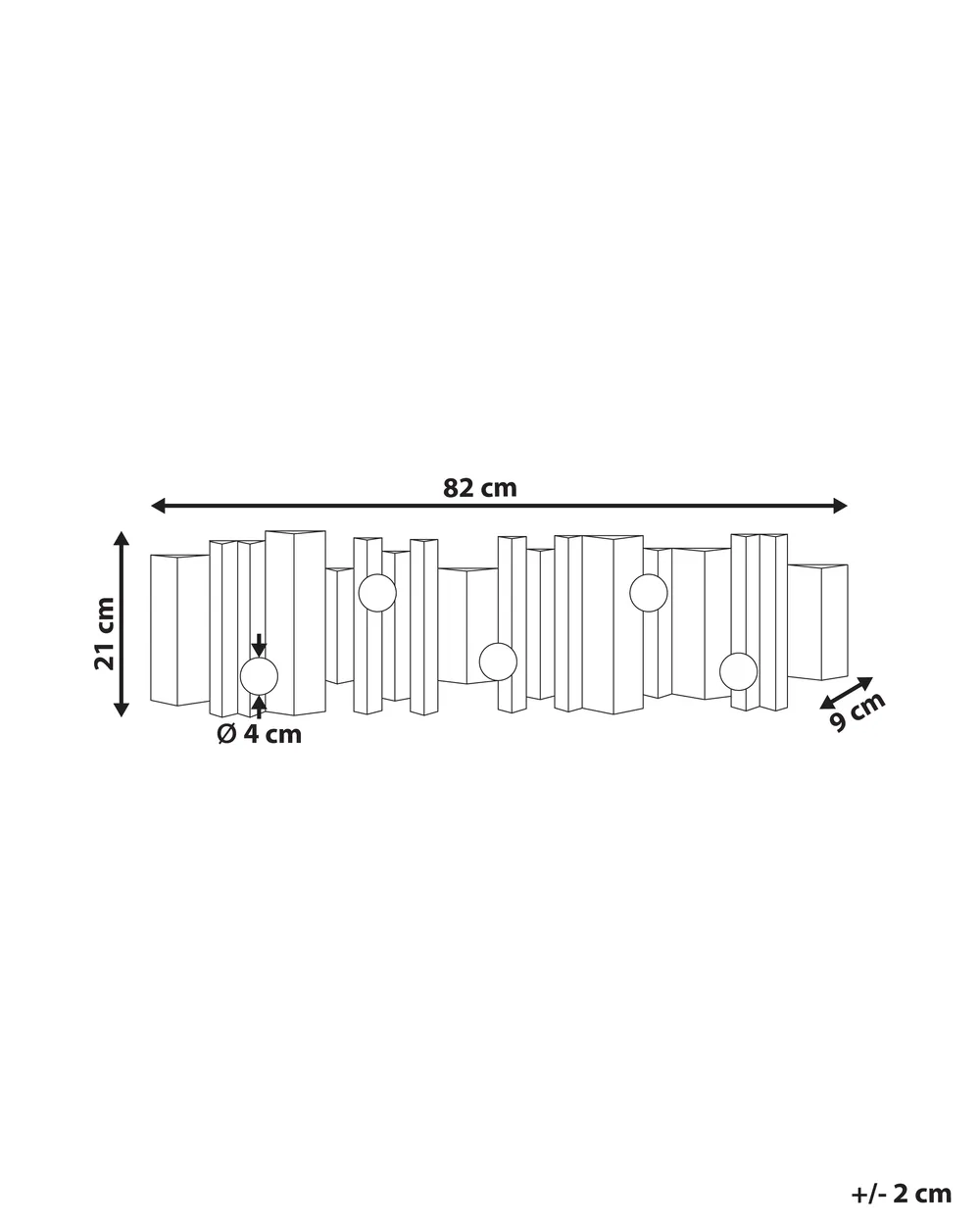 Wall Mounted Coat Rack ZILLAH Black_1001075