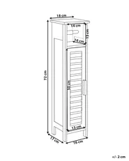 Toilet Paper Cabinet OLATHE Bamboo Wood Black_1031740