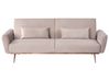 Sofa Bed 3 Seater EINA Velvet Taupe