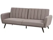 Sofa Bed 3 Seater VIMMERBY Fabric Light Brown_900051