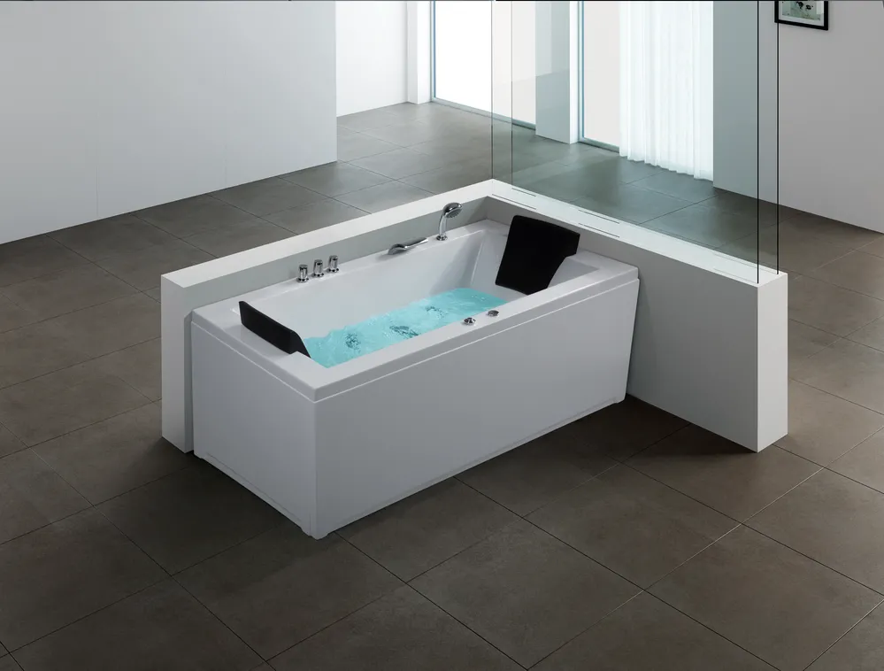 Corner Hot Tub with LED VARADERO 1830 x 900 mm White Left Hand