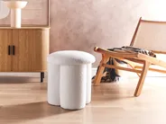 Pouffe CARRINGTON Boucle Off-White_897445