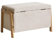 Klädd förvaringsbänk EDLAND Beige_1038280