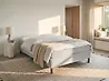 Divan Bed without Headboard Fabric COUNTESS 140 x 200 cm (EU Double) Light Grey