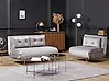 Living Room Set 3 Seater VESTFOLD Velvet Grey