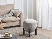 Pouffe ARCHIE Faux Linen Grey_1073014