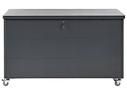 Oppbevaringsboks KYMI 136 cm 55 cm Metall med hjul Mørkegrå_1173668