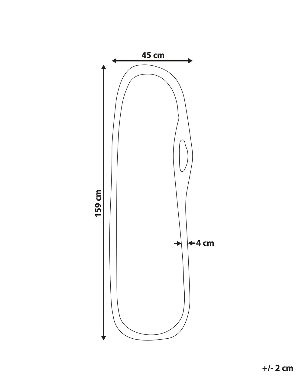 Väggspegel CORBARIEU 45 cm 159 cm Kejsarträ Brun_1158607